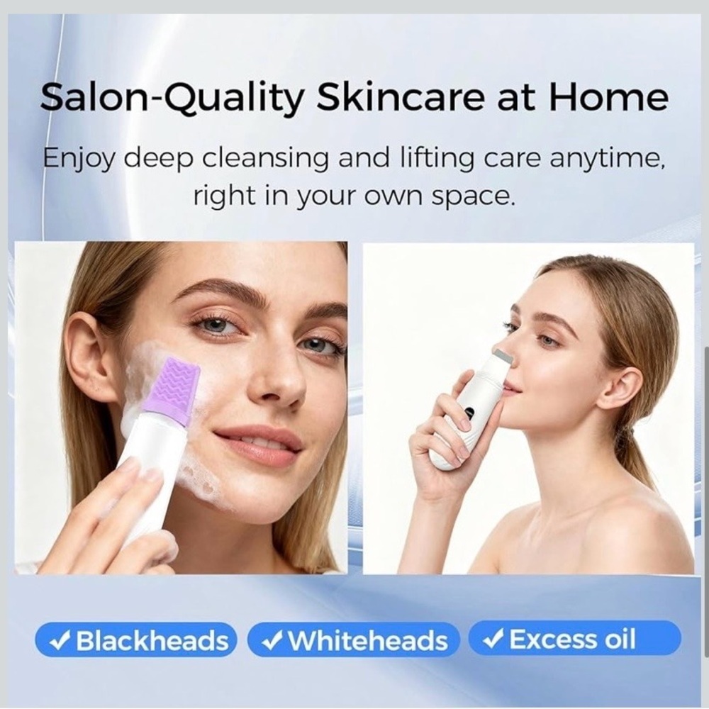 NEW Skin Scrubber Face Spatula, Blackhead Remover Tool for Facial Deep Cleansing - Picture 5 of 9